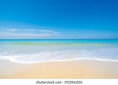 Nature tropical beach sea. Beautiful beach blue sea water. Blue sky background. South of thailand At Phuket Thailand. Beach space area