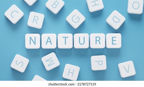 Nature word concept on 3D cube - Shutterstock ID 2178727119