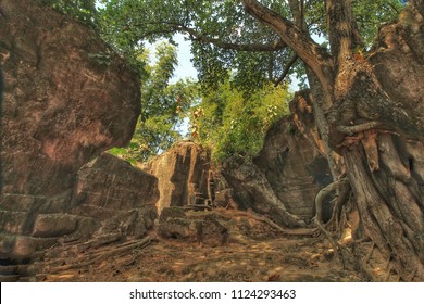 Nature,landscape Of Goa Suci, Front Of Holy Cave, Tuban East Java Indonesia