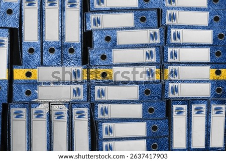 Nauru Flag Colors Folder Stack, Bureaucracy and Government Administration Concep