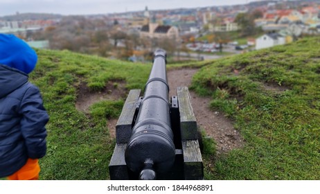 Naval Artillery On Top Of Varbergs Fortress