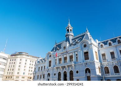 Naval Command Building Of Chile In Valparaiso, Chile