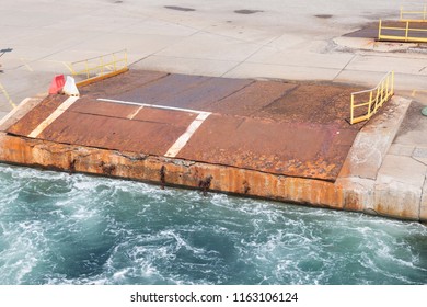 naval dock with rust