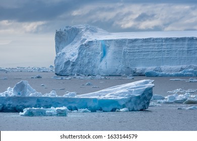 Navigating among enormous icebergs, including the largest ever B-15, calved from the Ross Ice Shelf of Antarctica, - Powered by Shutterstock