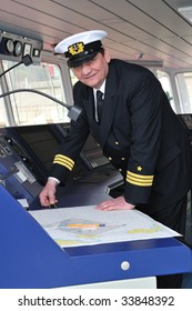 Navigation Officer Manages Devices Looking Ahead Stock Photo 33848392 ...