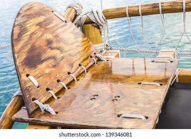 The Navigator's Seat Aboard The Hokulea, A Polynesian Voyaging Vessel In Hawaii