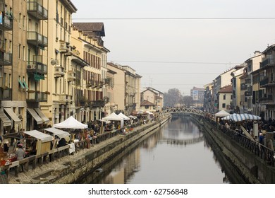 Naviglio The Canal In Milan