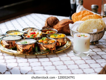  Navratri Food Thaali Platter With Sweet Lassi.