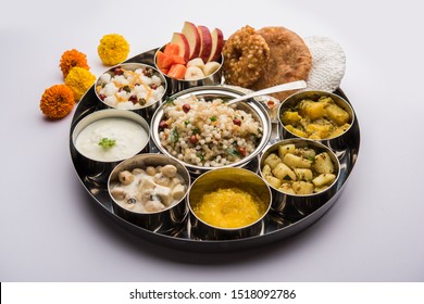 Navratri Upwas Thali / Fasting Food Platter, Selective Focus