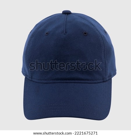 Navy baseball cap isolated on white background.
Mockup green baseball cap for design.
Navy running hat.
Blue hat. Hip hop cap.