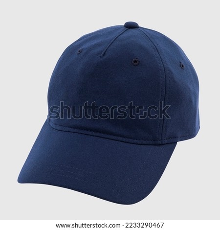 Navy baseball cap isolated on white background.Mockup green baseball cap for design.Navy running hat.Blue hat. Hip hop cap.