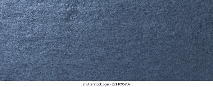 Navy Blue Background Of Natural Slate. Texture Of Stone Closeup. Graphite Backdrop Macro