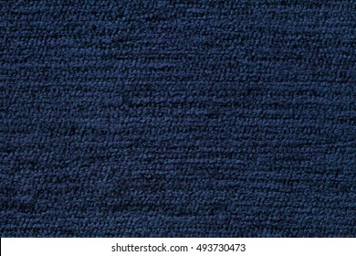 Navy Blue Background From A Soft Textile Material. Sheathing Fabric With Natural Texture. Cloth Backdrop.