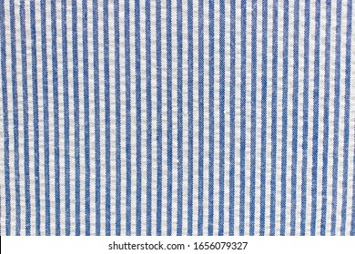 Navy Blue Lined Fabric Seersucker Summer Pattern Background