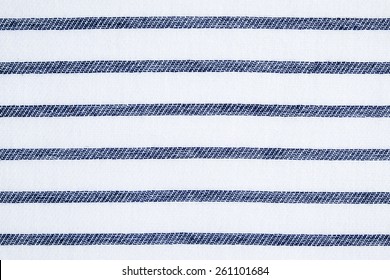 Navy Blue And White Striped Cotton Fabric Texture 