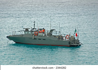 Navy Border Patrol Boat In Grey Color