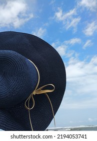 Navy Floppy Hat Ready For Vacation