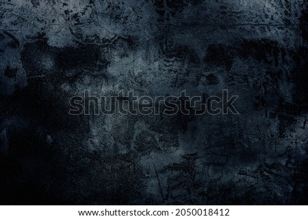 Navy grungy retro surface of cellar worn. Cracked veined lofted damaged horror dirty facade. Mystical bumpy messy outer broken wall of 3D digital grunge design. Medieval mystery dusk spooky dungeon