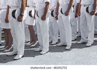 Navy Personnel In Formation