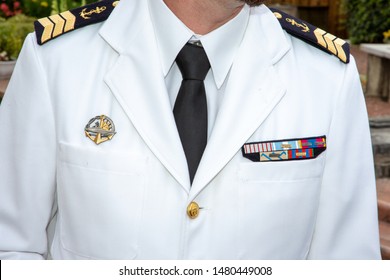 Navy White Naval Officer Uniform French Military Sailor