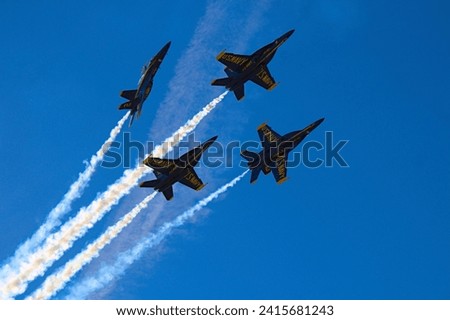 The Navy's Blue Angels from an Air Show in Colorado