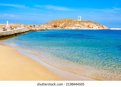 Naxos City Beach On Naxos Island In Greece