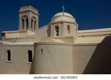 NAXOS, GREECE - AUGUST 16 2016: Roman Catholic Church in Chora Castro in Naxos island, Greece - Shutterstock ID 1817453495