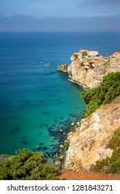 Nazare Lighthouse And Coastline, Portugal