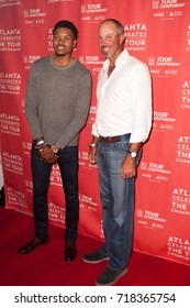 NBA Player Kent Bazemore And Matt Kuchar Attends The Atlanta Celebrates The 3rd Annual THE TOUR CHAMPIONSHIP On Sept. 18th, 2017 At The  College Football Hall Of Fame In Atlanta Georgia - USA