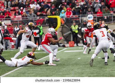 NCAA Division 1 Football University Of Maryland Terrapins  Vs. Ohio State Buckeyes On November 11th 2019 At The Ohio State Stadium In Columbus, Ohio USA