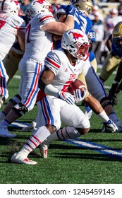 NCAA Football SMU Vs Tulsa, Tulsa, USA - 24 Nov 2018: Running Back Ke'Mon Freeman (2) Runs The Ball.