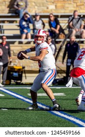 NCAA Football SMU Vs Tulsa, Tulsa, USA - 24 Nov 2018: Qaurterback Ben Hicks (8) Passes.