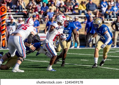 NCAA Football SMU Vs Tulsa, Tulsa, USA - 24 Nov 2018: Running Back Braeden West (6) Runs The Ball.