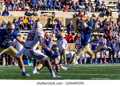 NCAA Football SMU Vs Tulsa, Tulsa, USA - 24 Nov 2018: Kicker John Parker Romo (94) Attempts A Fieldgoal.