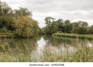 Near Buscot Weir In Oxfordshire England.