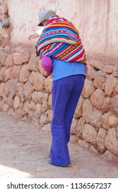 NEAR CUSCO PERU-NOVEMBER 15 2010: Quechua Old Man Dressed In Traditional Clothing. The National Rural Poverty Rate Is Over 50 Per Cent.