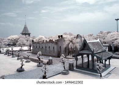 Near Infrared Temple In Thailand, Taken In Near Infrared