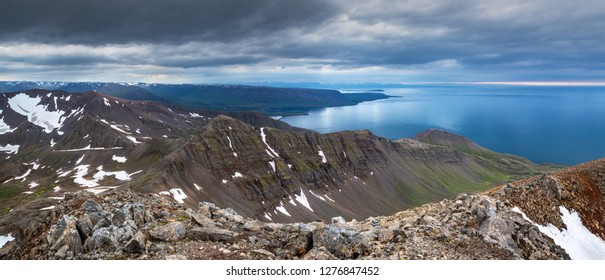 Skagafjörður Near Siglufjordur North Iceland Mountains