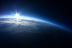 Fotografie Aproape De Spațiu - 20 Km Deasupra Solului/fotografie Reală Luată Din Balon Meteorologic/stratosfera Universului/