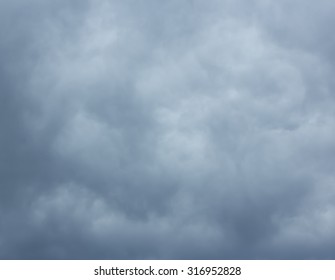 Nearly Rainy Grey Cloudy Sky For Background