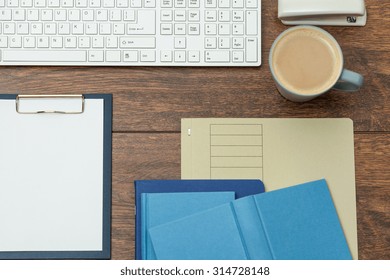 Neat And Organized Wooden Office Desk 