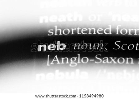 neb word in a dictionary. neb concept.