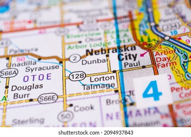 Nebraska City On The USA Map