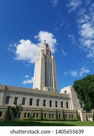 Nebraska State Capitol Building On A Sunny Day