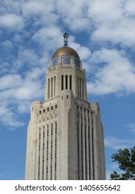 Nebraska State Capitol Building On A Sunny Day