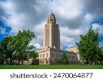 The Nebraska State Capitol in Lincoln, Lancaster County, USA