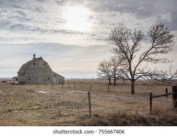 Nebraska Winter Barn