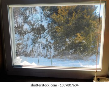 A Nebraska Winter Landscape From A Window         