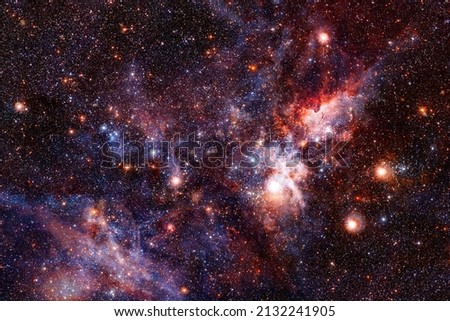Nebula, cluster of stars in deep space. Science fiction art. Elements of this image furnished by NASA.
