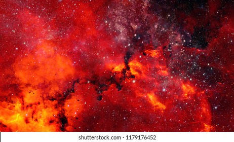 Nebula and galaxies in dark space. Elements of this image furnished by NASA. - Powered by Shutterstock